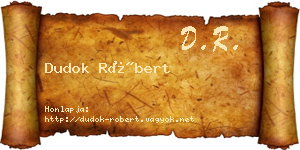 Dudok Róbert névjegykártya